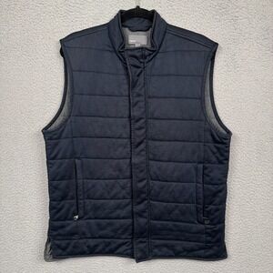 Vince. Vest Mens L Navy Blue Quilted Preppy Outdoor Basic Everyday Minimalist